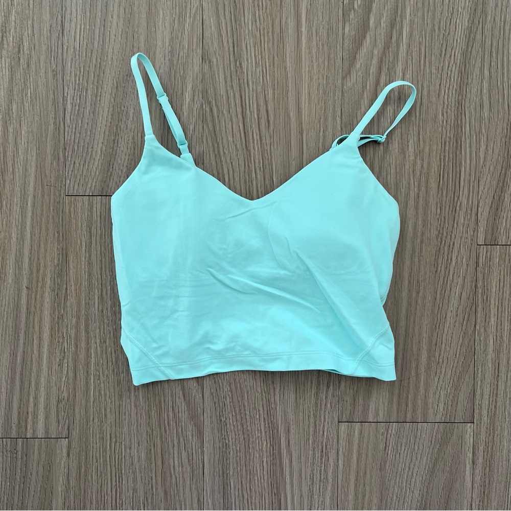 Lululemon Mint Align Cropped Cami Tank Top Light Support, A/B Cup (Size 4)